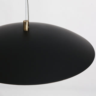 LNC Eleutherius 1-Light 13.8" Modern Crystal LED Pendant Light, Black/Gold