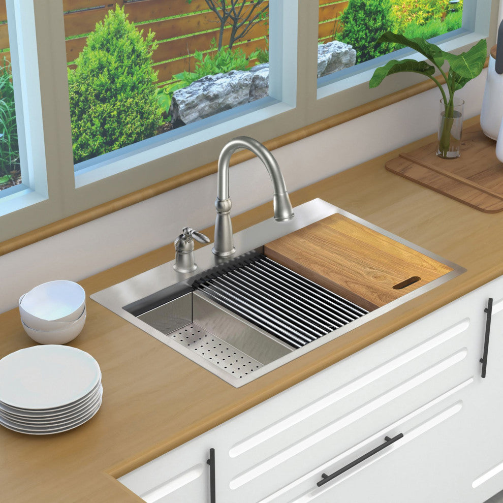 Transolid KWSST322210 Kitchen Workstation, Ml2 Faucet Holes
