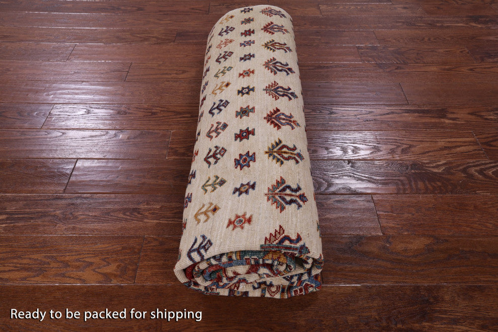 6' 5" X 10' 0" Persian Tribal Gabbeh Hand Knotted Wool Rug Q10737