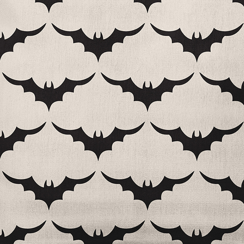 16" x 16" Bat Colony Decorative Throw Pillow, Cream