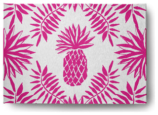 5' x 7' Pineapple Leaves Spring Chenille Indoor/Outdoor Rug