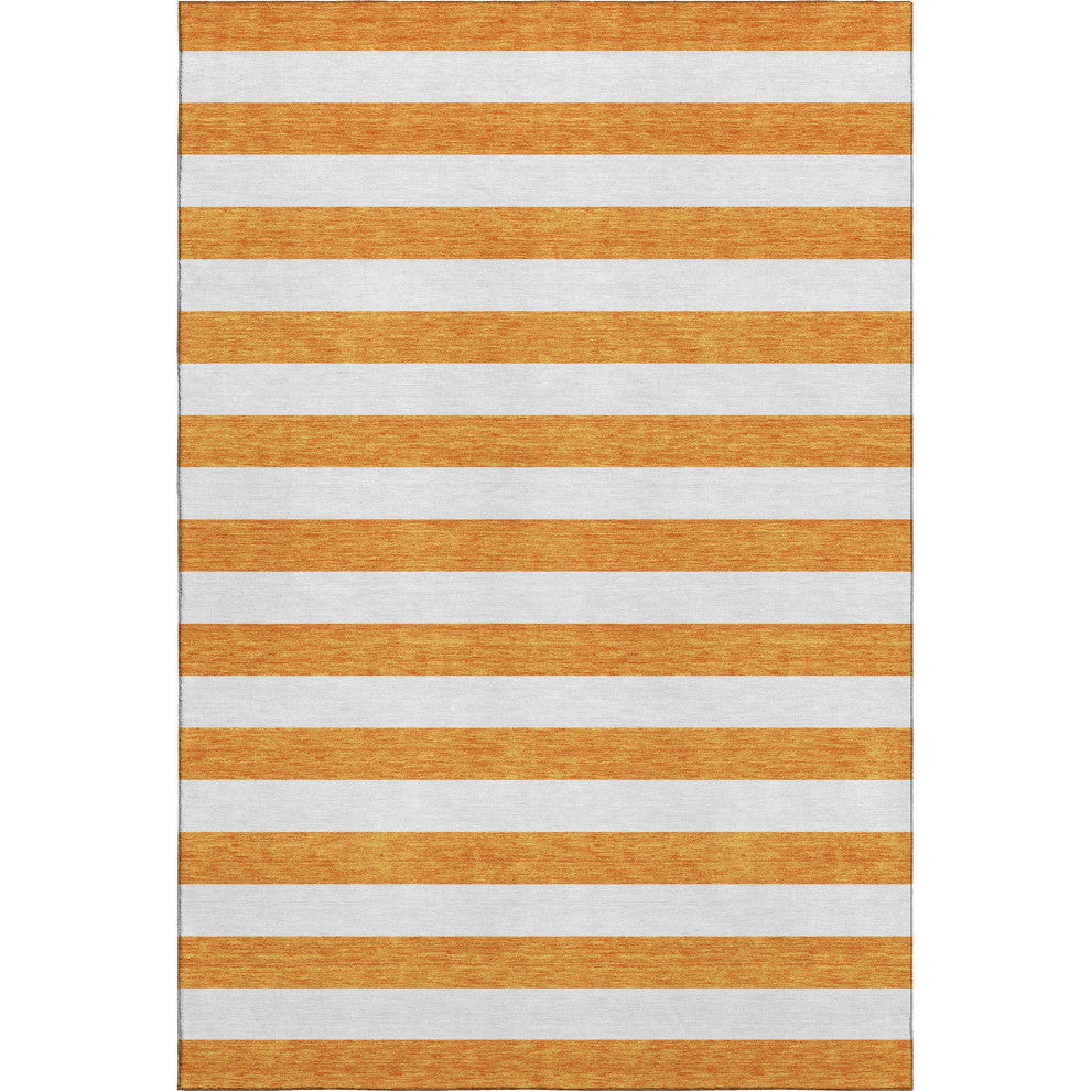 Premium Machine Washable Mayfield AMF528 Orange 5' x 7'6" Rug