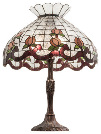 Meyda Lighting 232794 26" High Roseborder Table Lamp