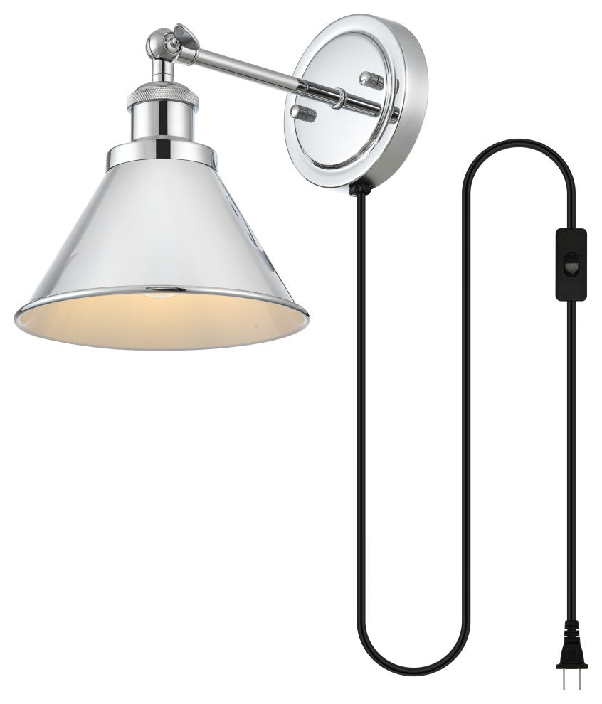 1 Light Chrome Plug, Wall Sconce