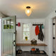 Black Semi Flush Mount Ceiling Light Fixture Farmhouse Glass Close to Ceiling