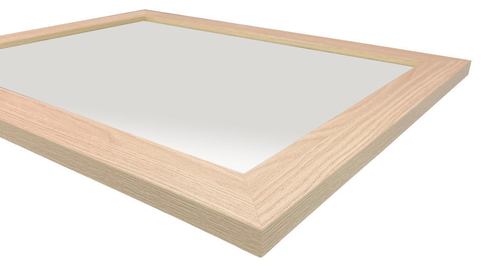 24" Rectangle Framed Mirror in Neutral Finish