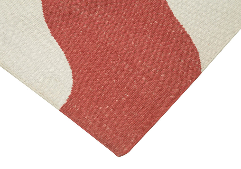 Rug N Carpet - Handmade Wool 6' 1'' x 8' 10'' Flatweave Dhurrie Kilim Rug
