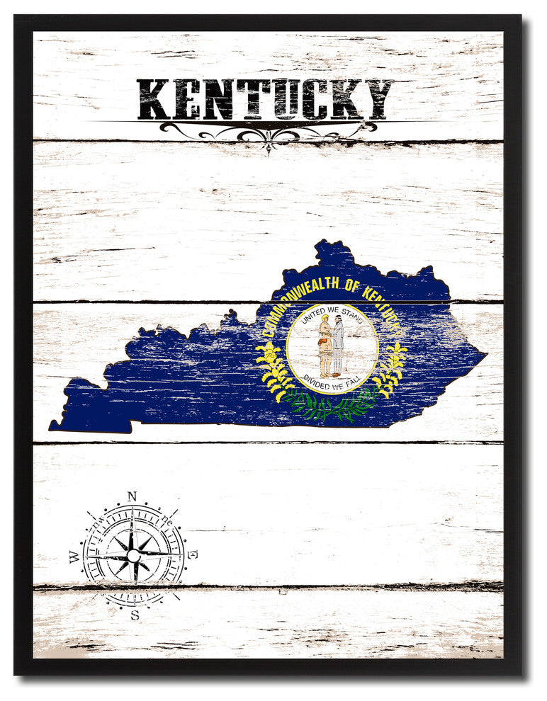 Kentucky State Flag Canvas, 28"x37"