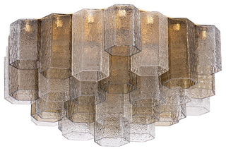 Corbett Lighting Helsinki Semi Flush, Vintage Gold Leaf, 26"Dx12.25"H