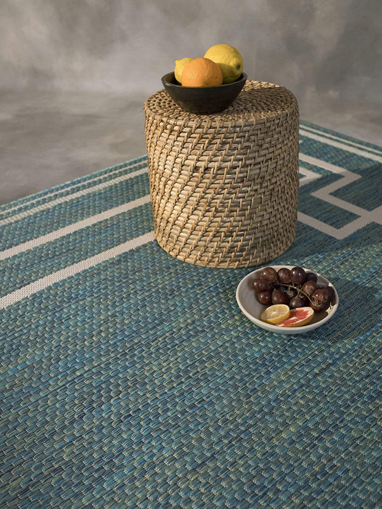 Outdoor Collection Oriental Area Rug - UV Safe Rug, Ocean, 7'10"x10'