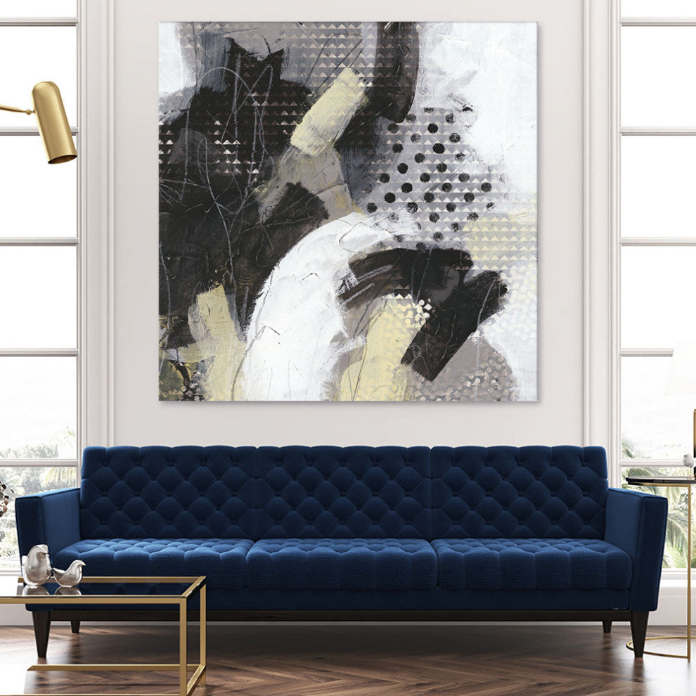 "Tonal Gesture IV" Fine Art Giant Canvas Print, 54"x54"