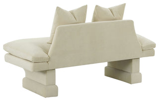 TOV Furniture Hyde Champagne Velvet Pedestal Sofa