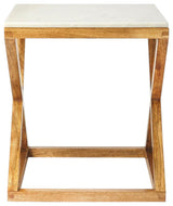 Contemporary Marble Top Side Table