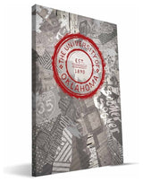 OKC Sooners Scrapbook Canvas Print, 16"x24"