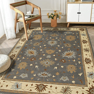 Dk.Gray Traditional Oriental Oushak Area Rug