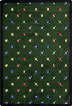 Games People Play Rug, Billiards, 5'4"x7'8", Green