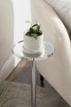 Sanzo Metal Side Table, Silver 9x9x23