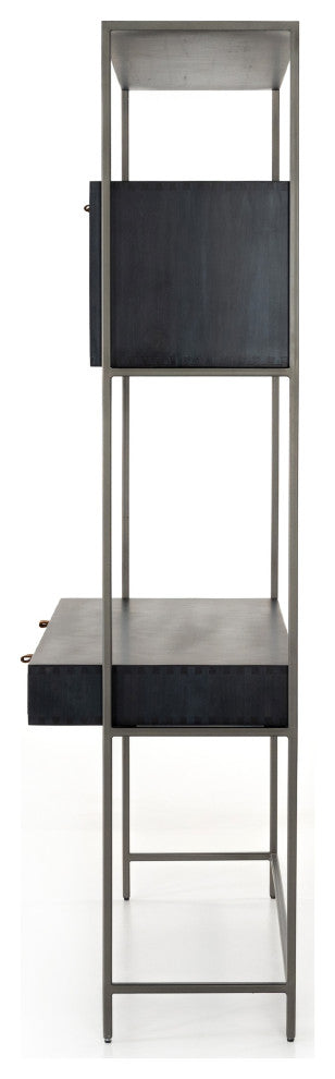 Trey Modular Wall Desk-Black Wash Poplar