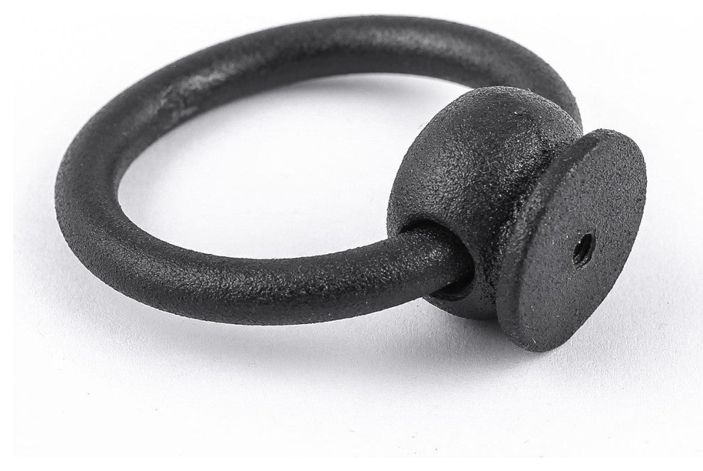 12 Cabinet Ring Pulls Mission Black Wrought Iron |