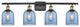 Ballston-Bella 4-Light 36" Bath Vanity Light, Black Antique Brass, Princess Blue