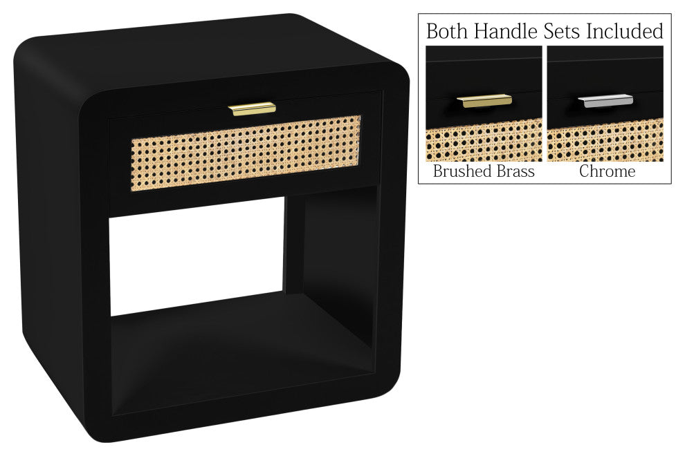 Langham Night Stand, Black, Large
