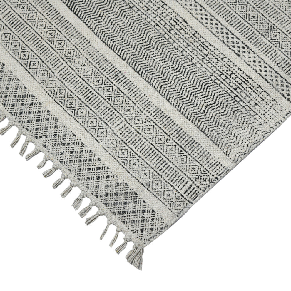 DUNE Alliya Area Rug, Gray, 8'6" x 12', Geometric