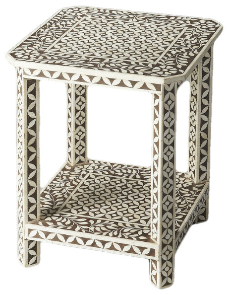 Butler Amelia Brown Bone Inlay Side Table
