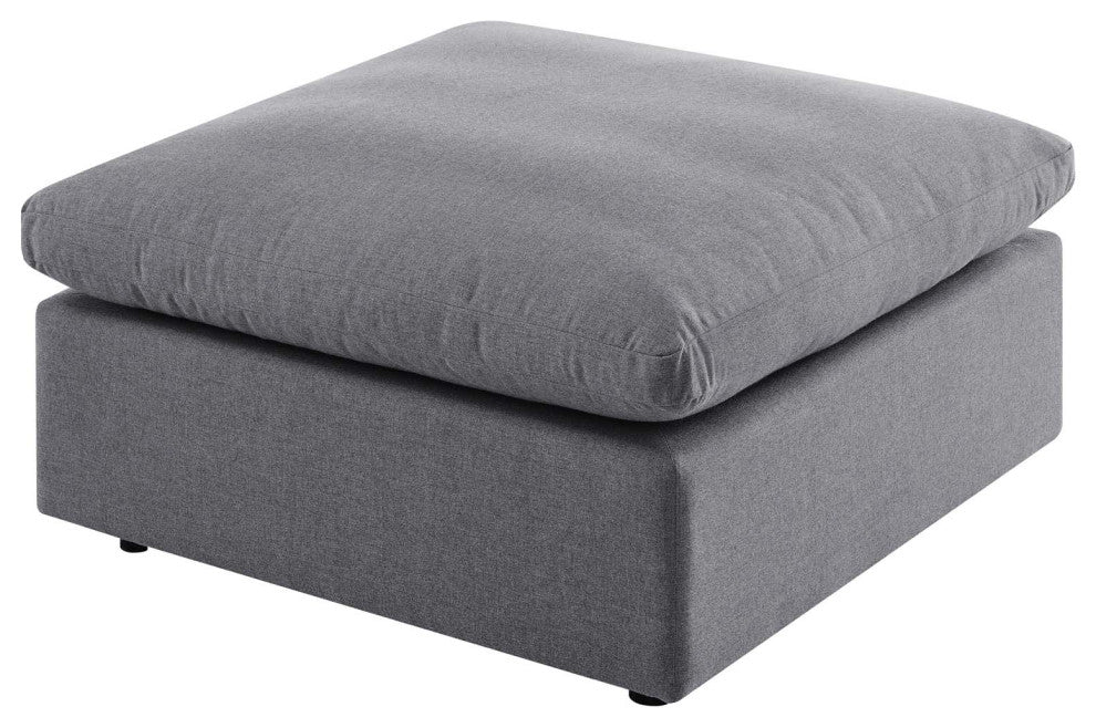 Ottoman Lounge Chair, Sunbrella, Gray, Modern, Outdoor Patio Hospitality