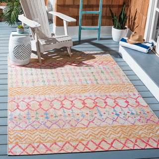 Safavieh Summer Collection, SMR497 Indoor/Outdoor Rug, Gold/Blue, 5'3"x7'6"