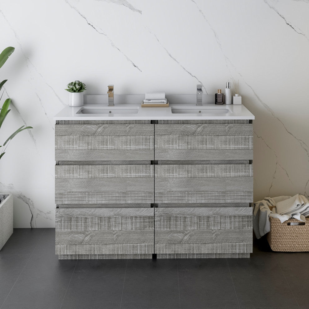 Fresca Formosa Floor Standing Bathroom Cabinet, Sage Gray, 46", Cabinet Only