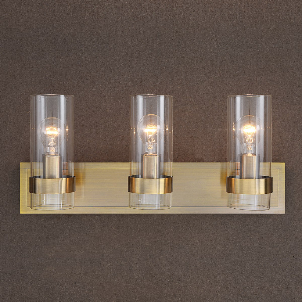 Uttermost Cardiff 3-Light Vanity 22870, Antique Brass