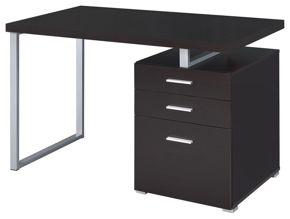 2-Drawer Office Desk, Cappuccino