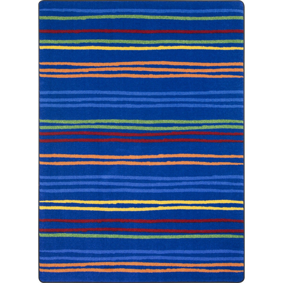 All Lined Up 7'8" X 10'9" Area Rug, Color Rainbow