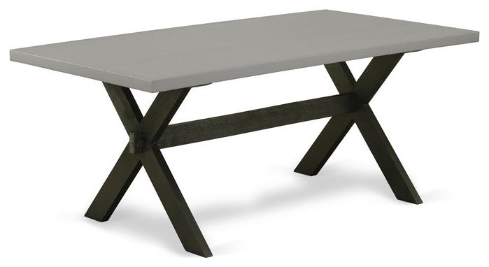 X697En120-7, 7-Piece Small Table Set, 6 Chairs and Table Hardwood Frame