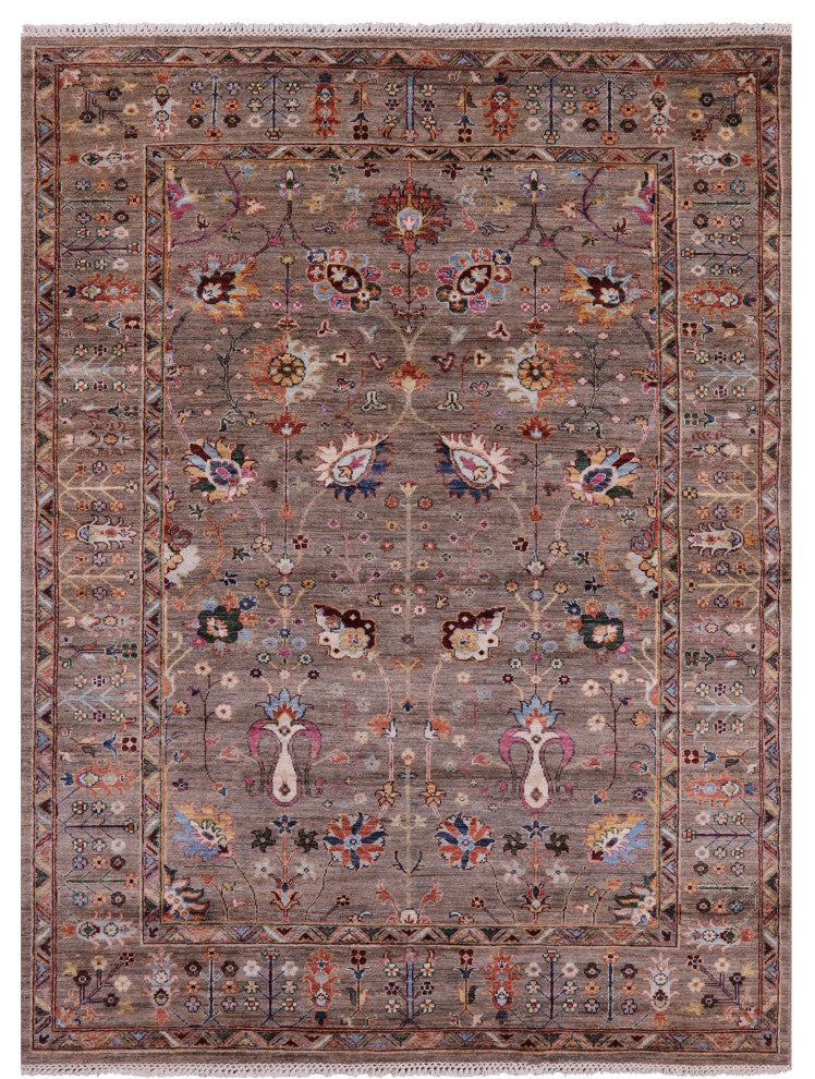 5' 10" X 7' 9" Persian Tabriz Hand-Knotted Wool Rug Q10011