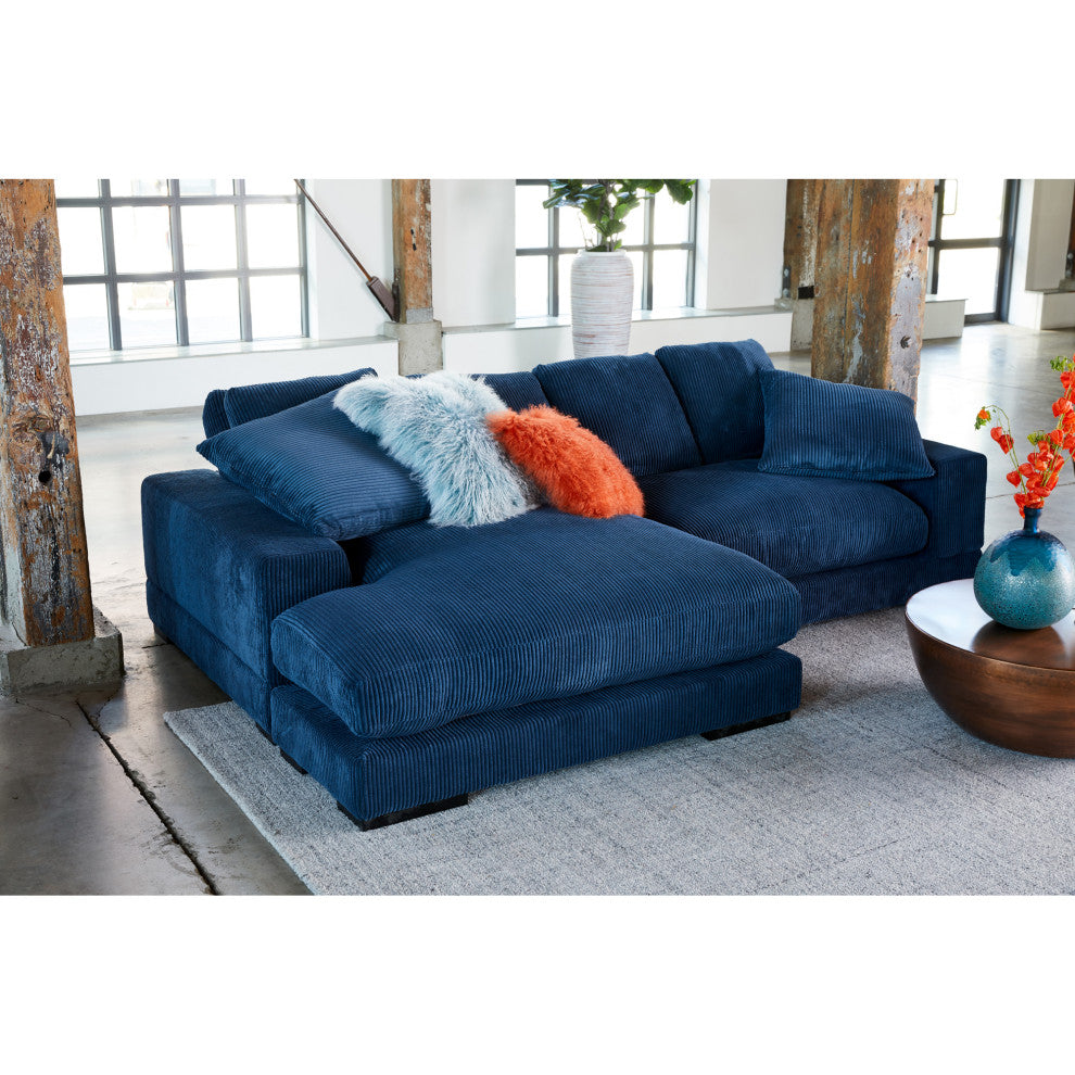 Contemporary Lamb Fur Pillow Large Teal Snow - Blue