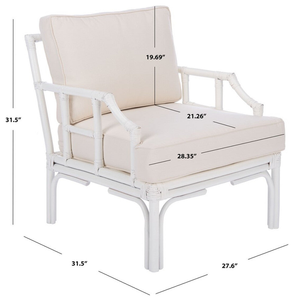 Safavieh Kazumi Accent Chair, White