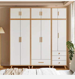 Beech solid wood wardrobe combination, Wardrobe Combination Ad 55.1x22x74.8inch