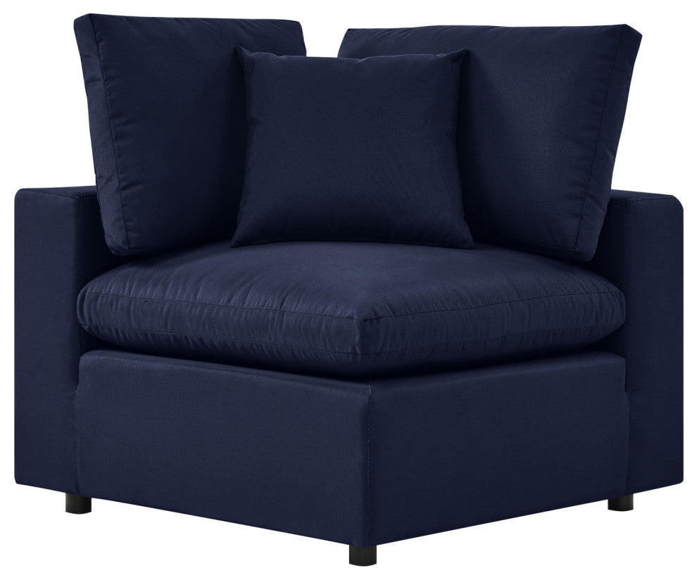 Modular Lounge Sectional Deep Sofa Set, Blue Navy, Modern, Outdoor Hospitality