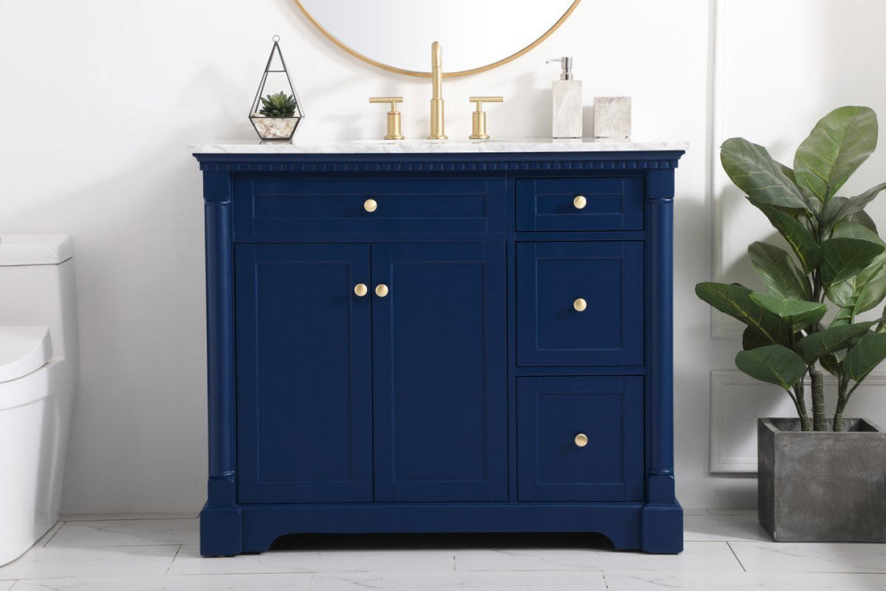 Home Living 42" Single Bathroom Vanity, Blue