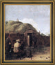 Adriaen Brouwer Seated Drinkers Framed Premium Canvas Print, 20"x25"