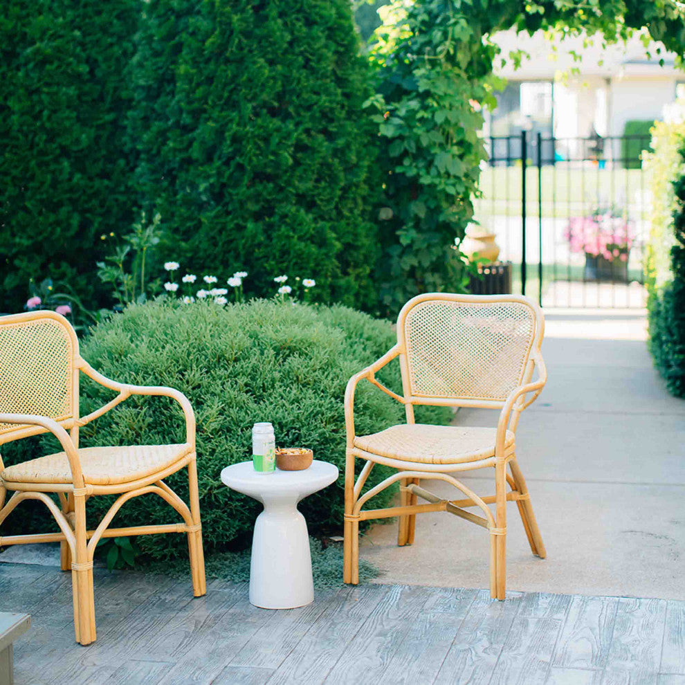 Lanai Woven Rattan Chair - Golden