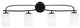 Cavella 4 Light Bath Bar, Matte Black Finish, 4" White Muslin Glass