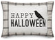 Happy Halloween Crow 14x20 Throw Pillow