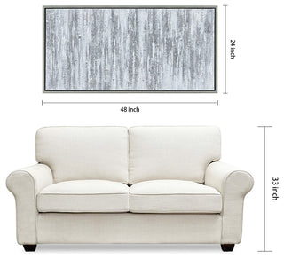 Silver Abstract Textured Metallic Hand Painted Wall Art by Martin Edwards