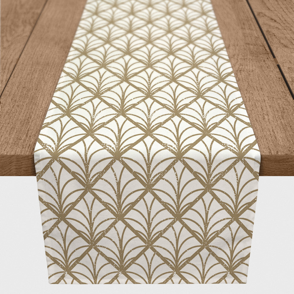 Gold Art Distress 16x90 Poly Twill Table Runner