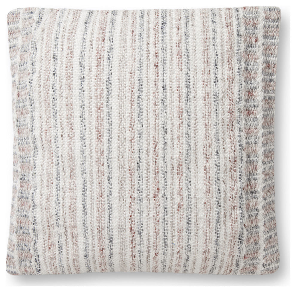 Loloi PLL0070 Grey / Natural 22" x 22" Cover Only Pillow