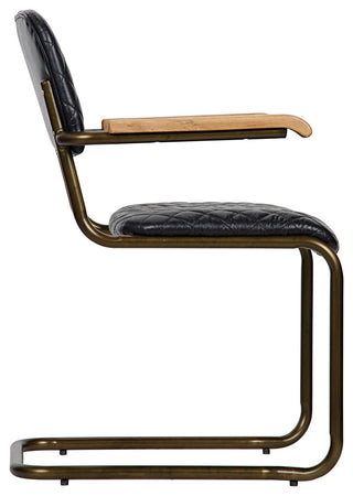 0045 Arm Chair, Vintage Black Leather