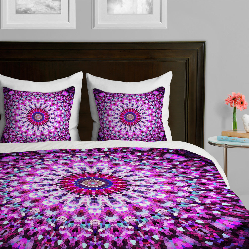 Deny Designs Monika Strigel Pink Arabesque Duvet Cover-Lightweight