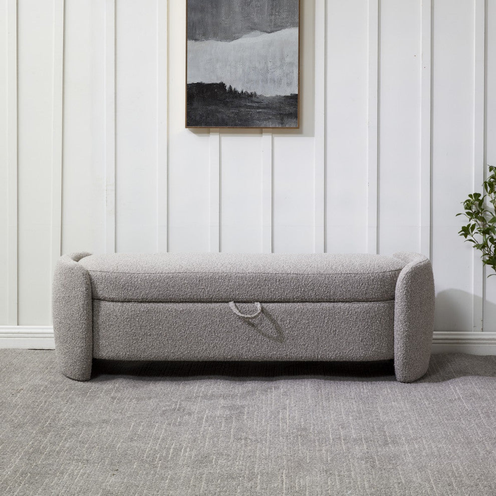 Safavieh Couture Danianna Boucle Bench, Light Brown